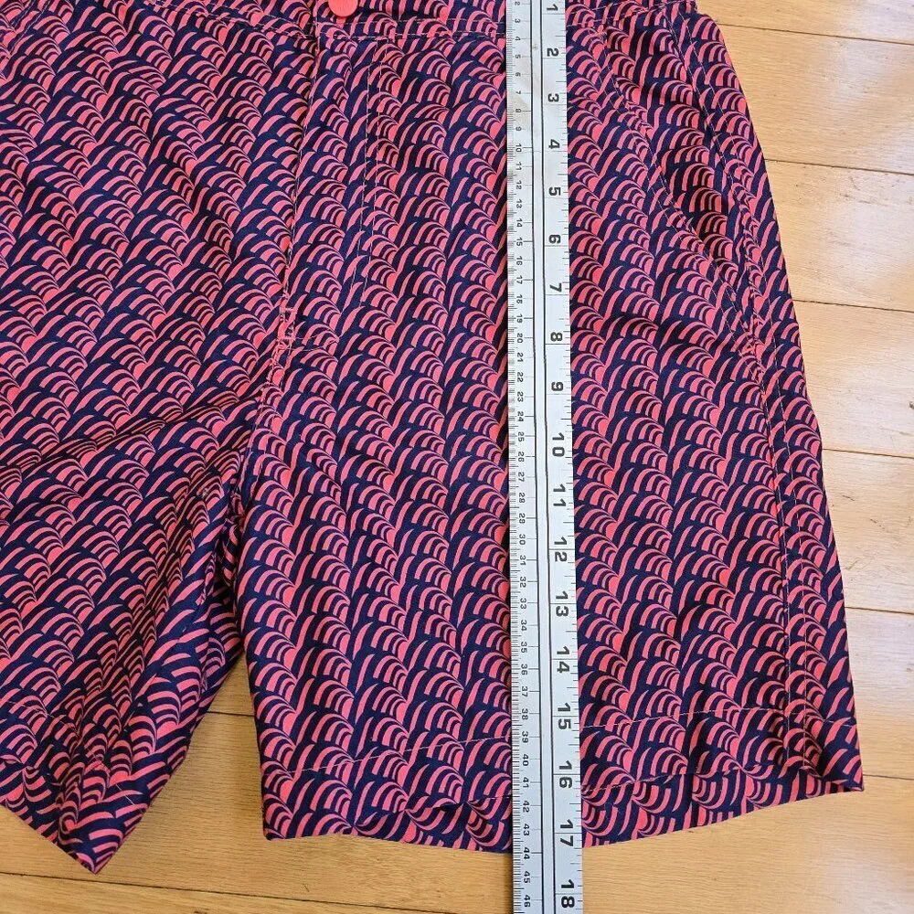 Trunks Surf & Swim | pink geometric print athletic swim trunk shorts | MENS S